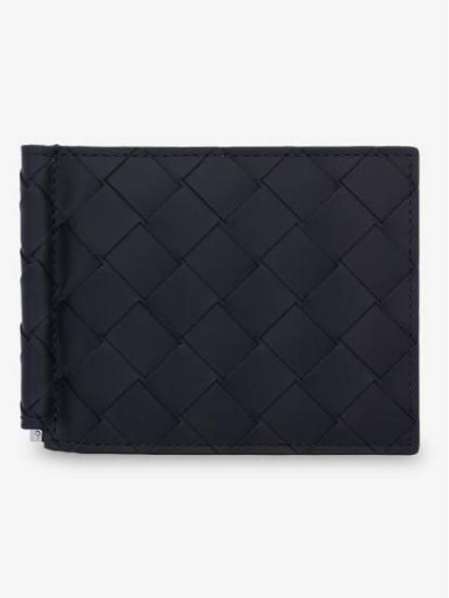 Bottega Veneta Intrecciato Money Clip Card Wallet Black