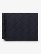 Bottega Veneta Intrecciato Money Clip Card Wallet Black