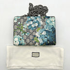 GUCCI GG Supreme Monogram Blooms Mini Dionysus Chain Wallet Beige Blue Navy Vintage Blue LA24693