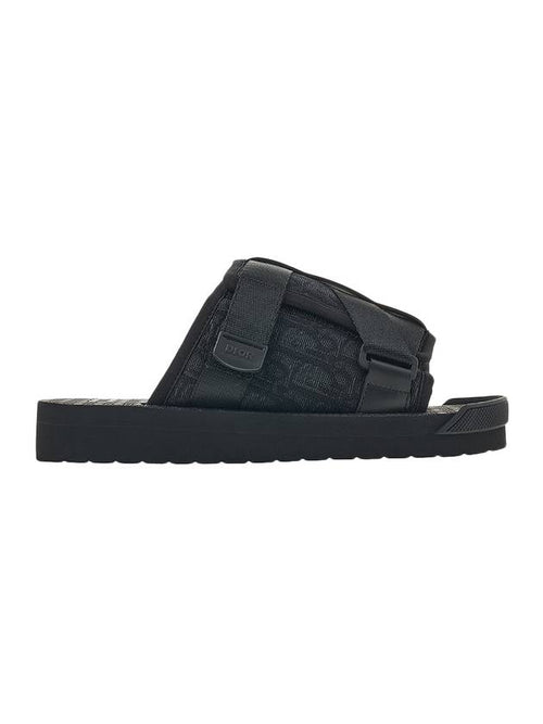 Oblique Jacquard Alpha Sandals Black Dior