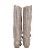 Chloe Heloise Knee Length Boots in Grey Leather