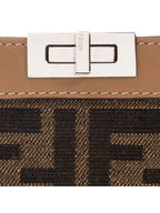 Fendi Peekaboo Phone Case Cross Bag Brown