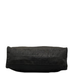Fendi Zucca Handbag 8BN158 Black Canvas Leather Ladies Fendi