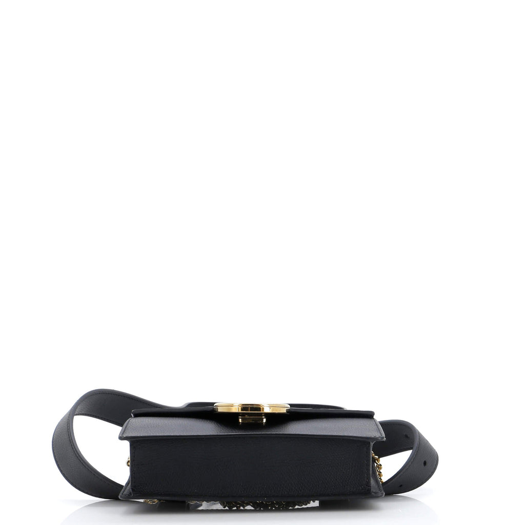 F is Fendi Convertible Belt Bag Leather with Zucca Embossed Detail