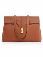 CELINE Soft 16 Smooth Calfskin Medium Shoulder Bag Tan