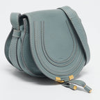 Chloe Light Blue Leather Mini Marcie Crossbody Bag
