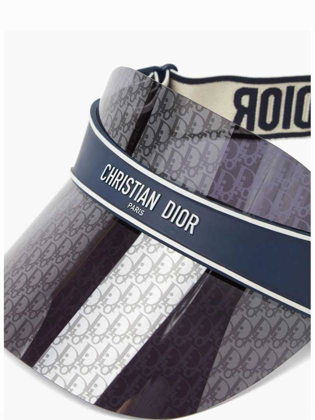 Logo Club V1U Oblique Visor Hat Blue Dior
