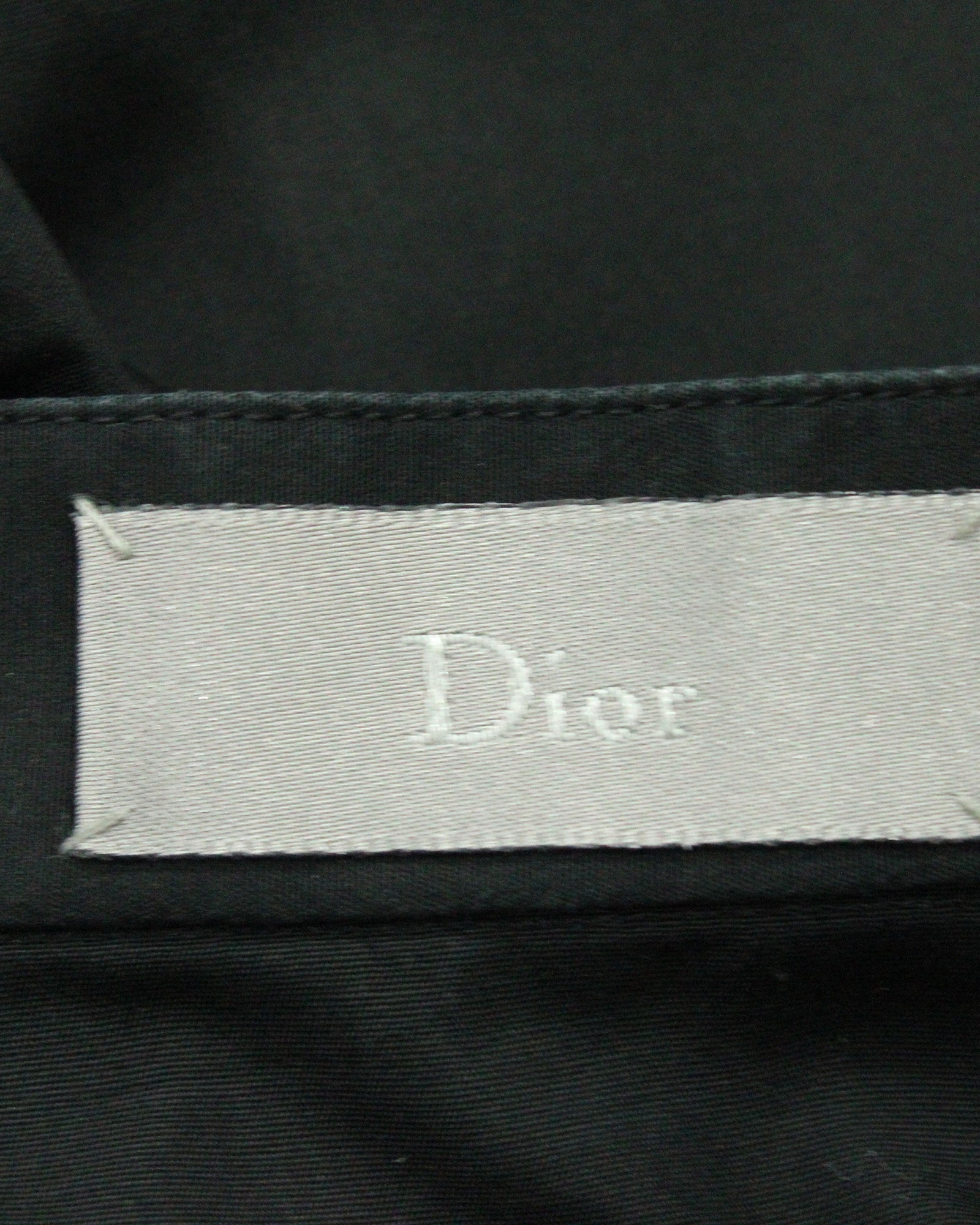 Dior Two Tone Buttondown Shirt in Black Cotton