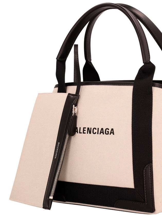 Balenciaga Cabas Logo Canvas Small Tote Bag Black