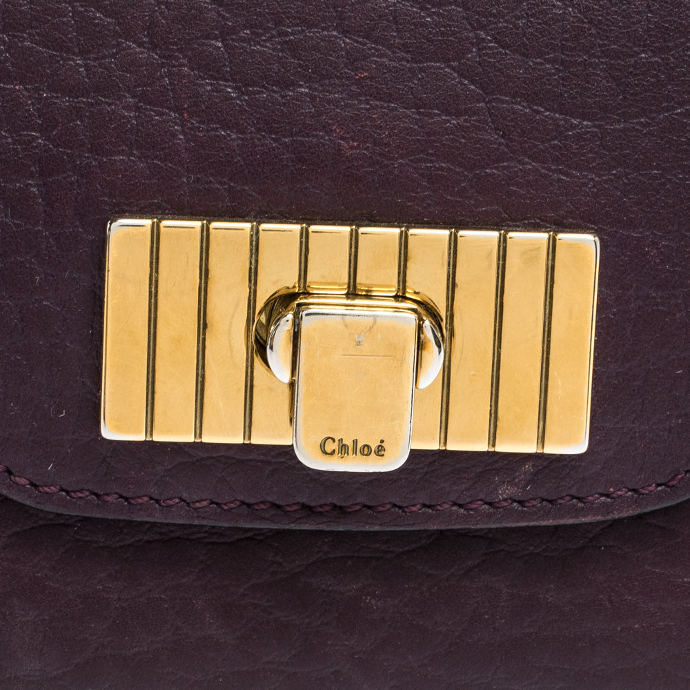 Chloe Purple Leather Sally Continental Wallet..
