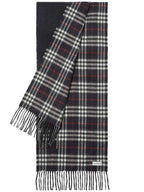 Burberry Reversible Check Print Cashmere Scarf Navy