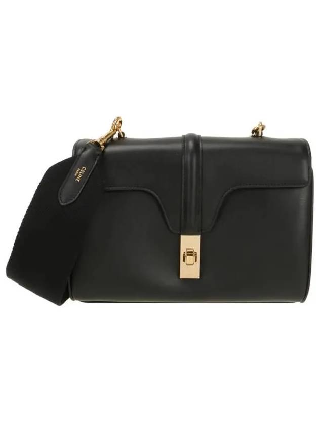 CELINE Teen Soft 16 Smooth Calfskin Cross Bag Black