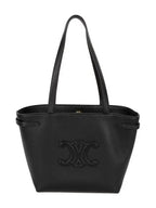 CELINE Cabas Anais Small Grain Calfskin Tote Bag Black