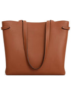 CELINE Cabas Anais Cuir Grain Calfskin Shoulder Bag Brown