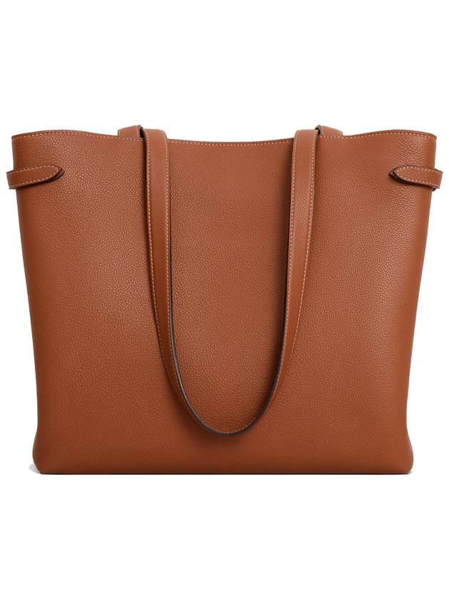 CELINE Cabas Anais Cuir Grain Calfskin Shoulder Bag Brown