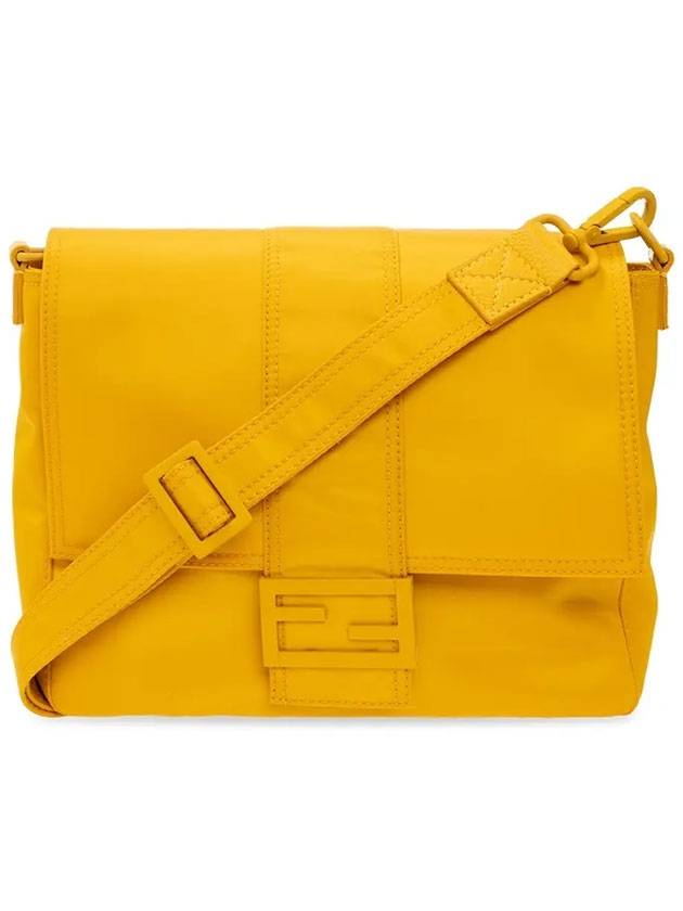 Fendi Baguette Medium Nylon Messenger Bag Yellow