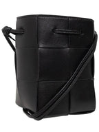 Bottega Veneta Intrecciato Cassette Small Bucket Bag Black