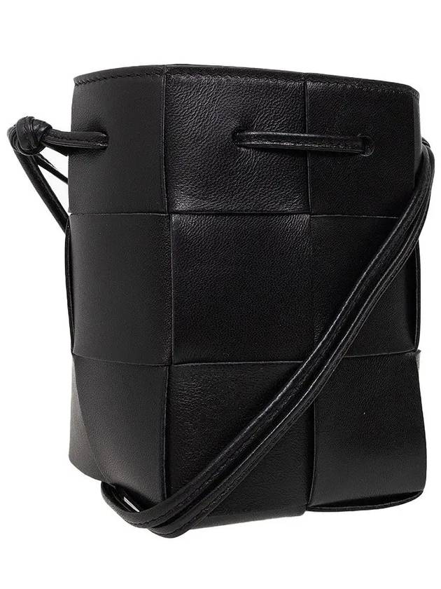 Bottega Veneta Intrecciato Cassette Small Bucket Bag Black
