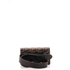 F is Fendi Convertible Belt Bag Leather with Zucca Embossed Detail