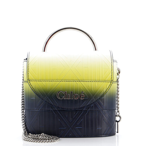 Chloe Aby Lock Bag Embossed Leather Small