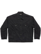 Balenciaga Back Taped Denim Jacket Black
