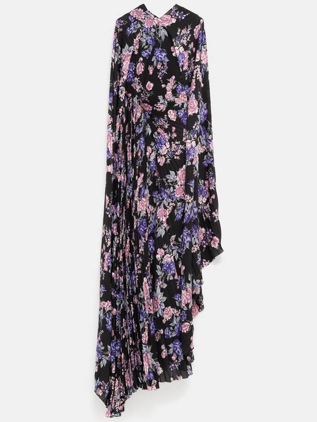 Balenciaga pleated jersey dress WITH floral print 790632TQL345261 B0651113003