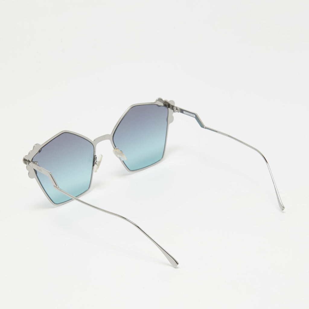 Fendi Blue Gradient Ff 0261/s Spike Cat Eye Sunglasses