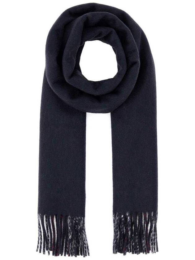 Burberry Reversible Check Print Cashmere Scarf Navy