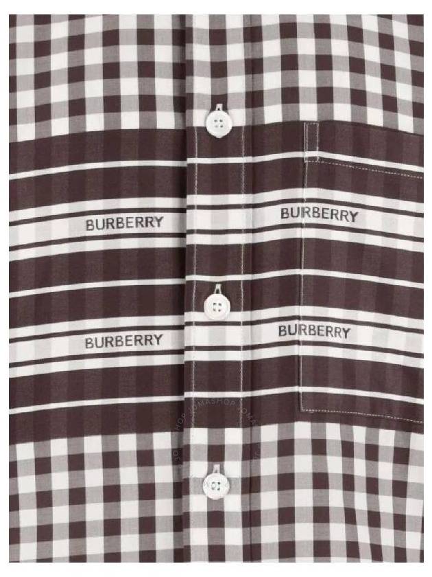 Burberry Burberry Cannelton Long Sleeve Check Cotton Poplin Shirt Size Large