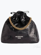 Balenciaga Women's Crush Medium Tote Bag Black