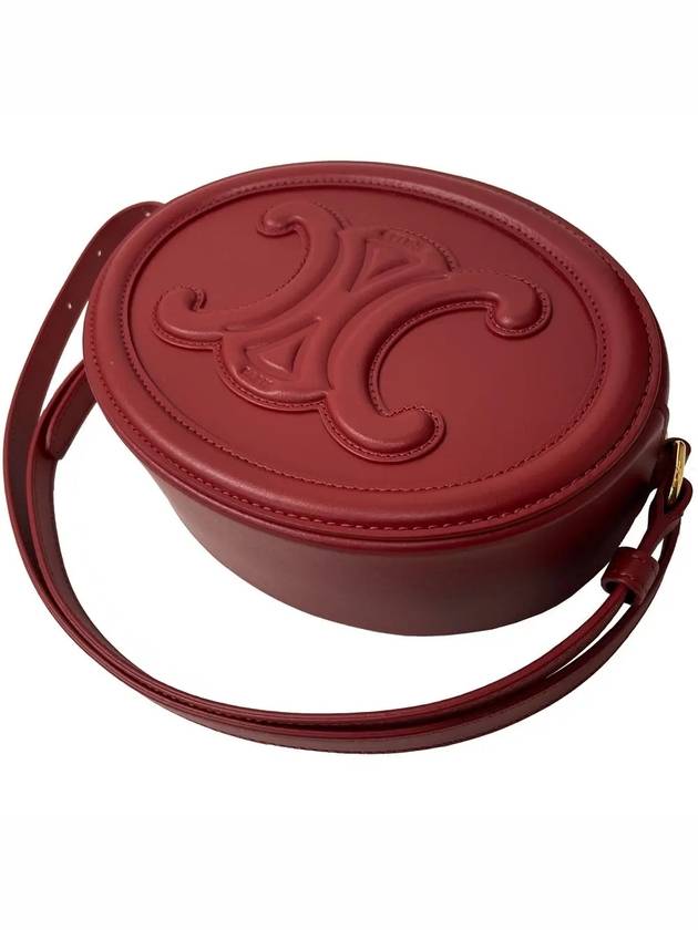 CELINE Cuir Triomphe Calfskin Cross Bag Red