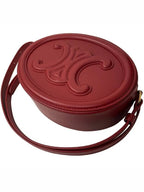 CELINE Cuir Triomphe Calfskin Cross Bag Red