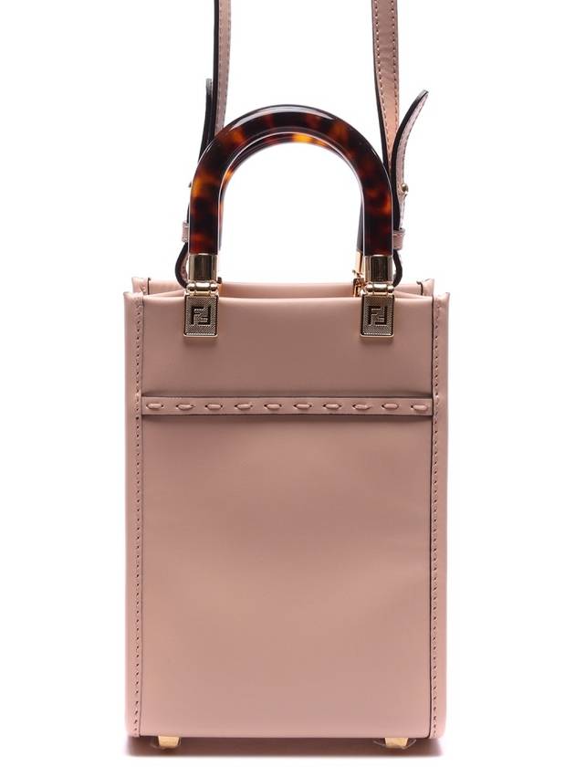 Fendi Sunshine Shopper Small Leather Tote Bag Pink