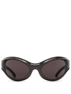 Balenciaga Eyewear Dynamo Wrap Oversized Frame Sunglasses BB0317S003