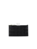 Bottega Veneta Intrecciato Slim Zipper Leather Card Wallet Black