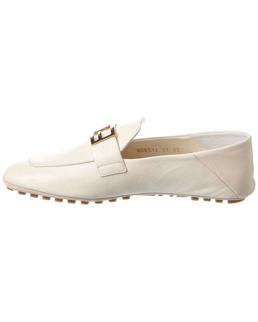 FENDI Baguette Logo Leather Loafer