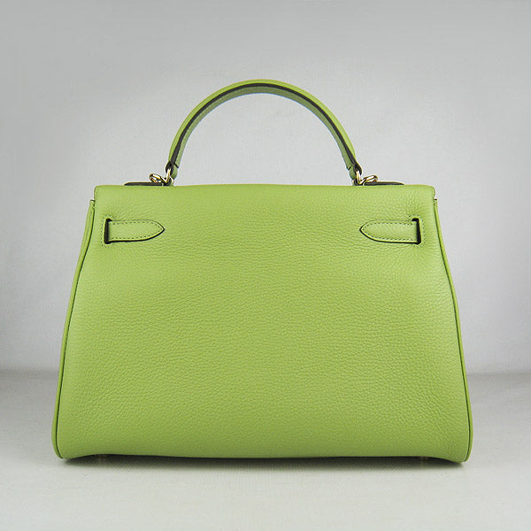 Hermes Kelly 32cm Togo Leather Handbag 6108 Green Golden