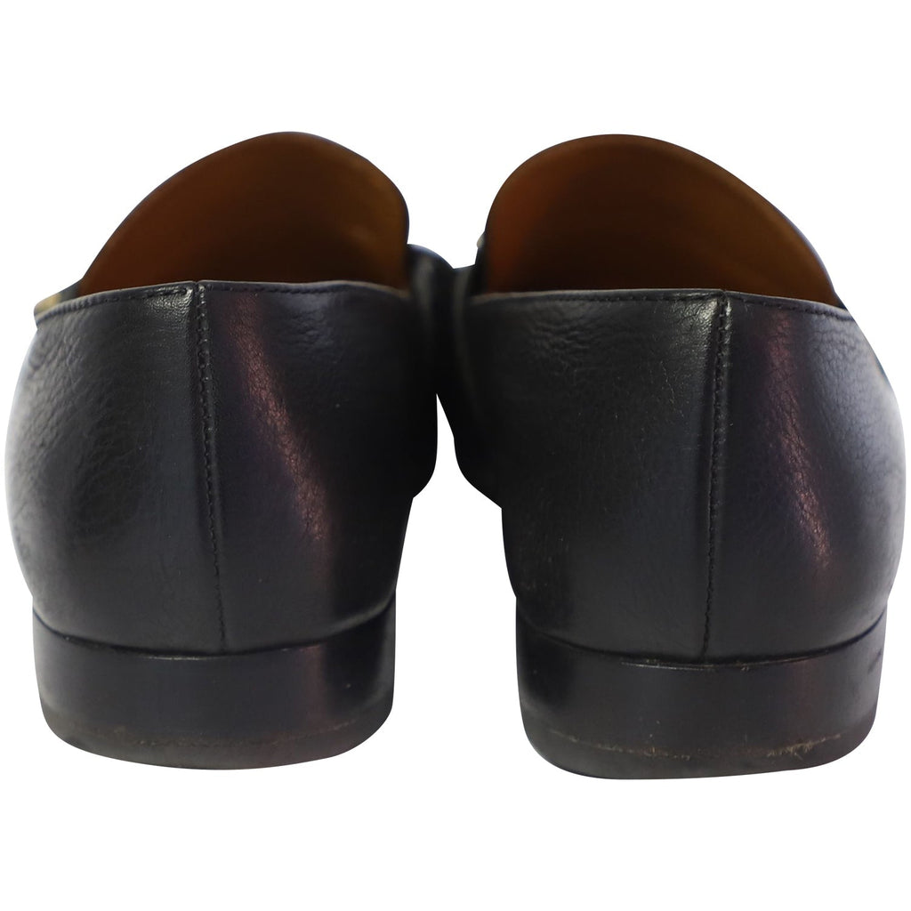 Chloe Olly Fringe Loafers in Black Leather