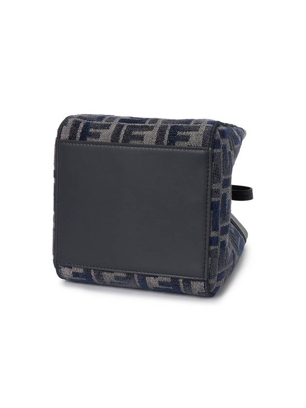Fendi Origami Small FF Chenille Bucket Bag Dark Blue
