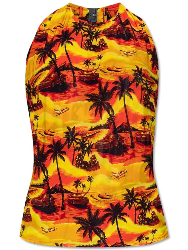 Balenciaga Balenciaga Top With Print, Women's, Orange