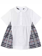 Burberry Burberry Girls Mini Mitsie Check Panel Polo Dress Size 12M