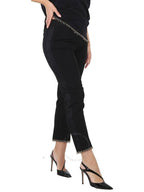 Burberry Women's Ring Detail Tailored Slim Fit Pants Black