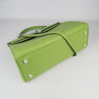 Hermes Kelly 35cm Togo Leather Handbag Green/Silver