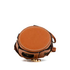 Fendi Zucca Nano Step Out Canvas Leather Shoulder Bag