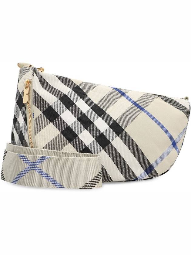 Burberry Shield Check Medium Cross Bag Beige