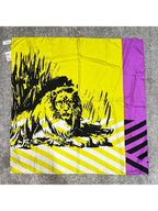D Jungle Pop Square Silk Scarf Yellow Dior