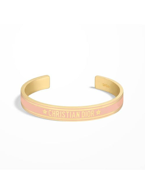 Cord Bangle Bracelet Gold Pink Dior