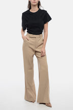 Chloe Virgin Wool Flared Fit Chinos Pants