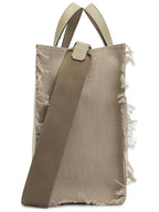 Fendi FF Fabric Tote Bag with Fringes Beige