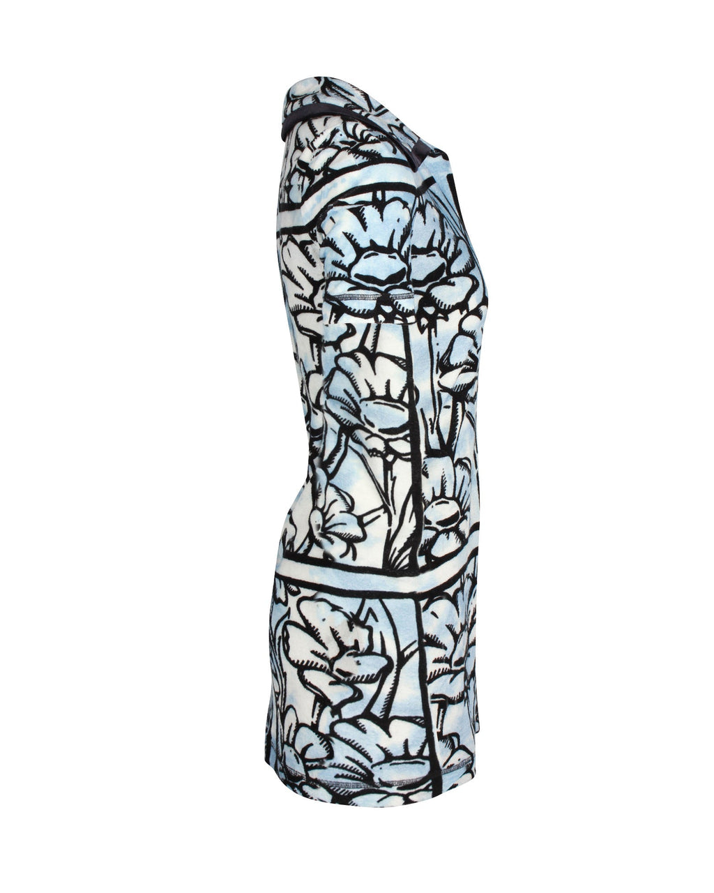 Fendi x Joshua Vides Edition Terrycloth Short Dress in Blue Print Cotton